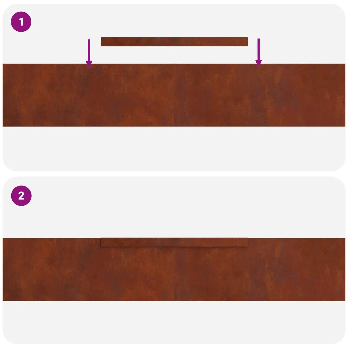 Garden Lawn Edging Weathering Steel Brown 450cm 4 Pieces