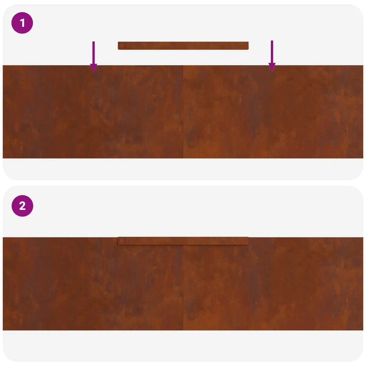Garden Lawn Edging 4 pcs 450cm Weathering Steel Border Rusty Brown Landscape