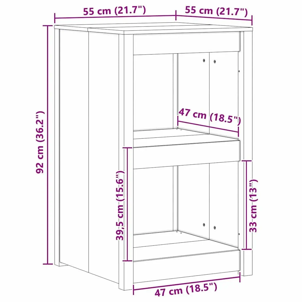 Kitchen Cabinet Storage Furniture Brown Oak Minimalist Design Shelving Unit