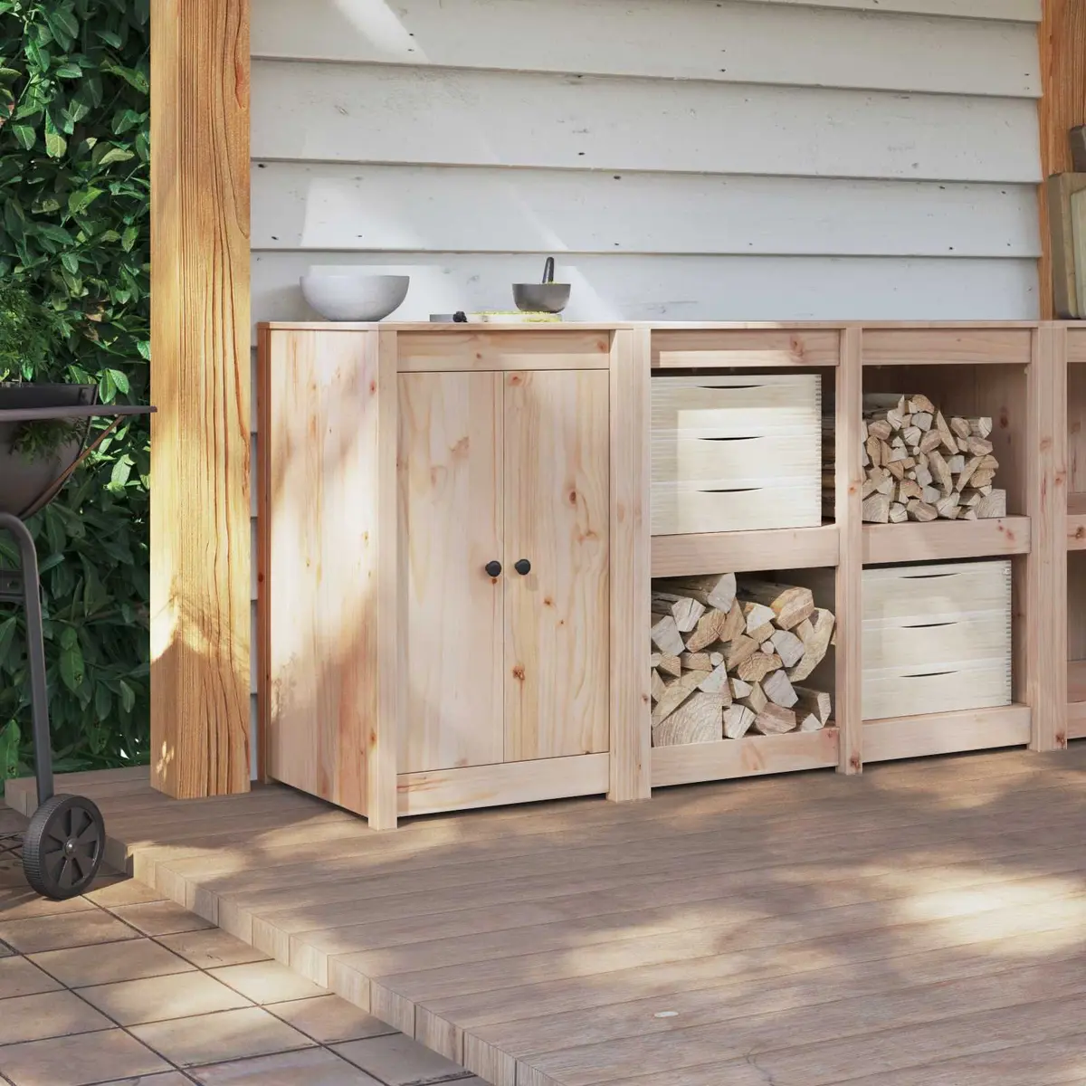 Brown Oak Solid Pine Kitchen Cabinet Door