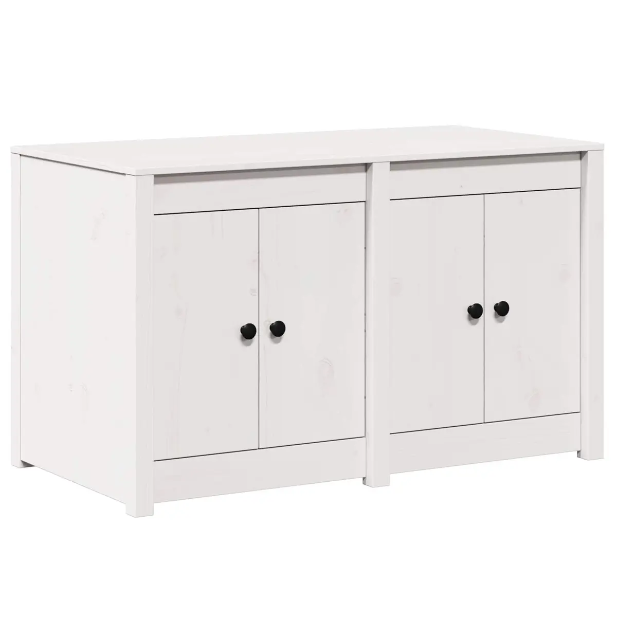 Kitchen Cabinet White Solid Pine Storage Unit Modern Design Home Furniture