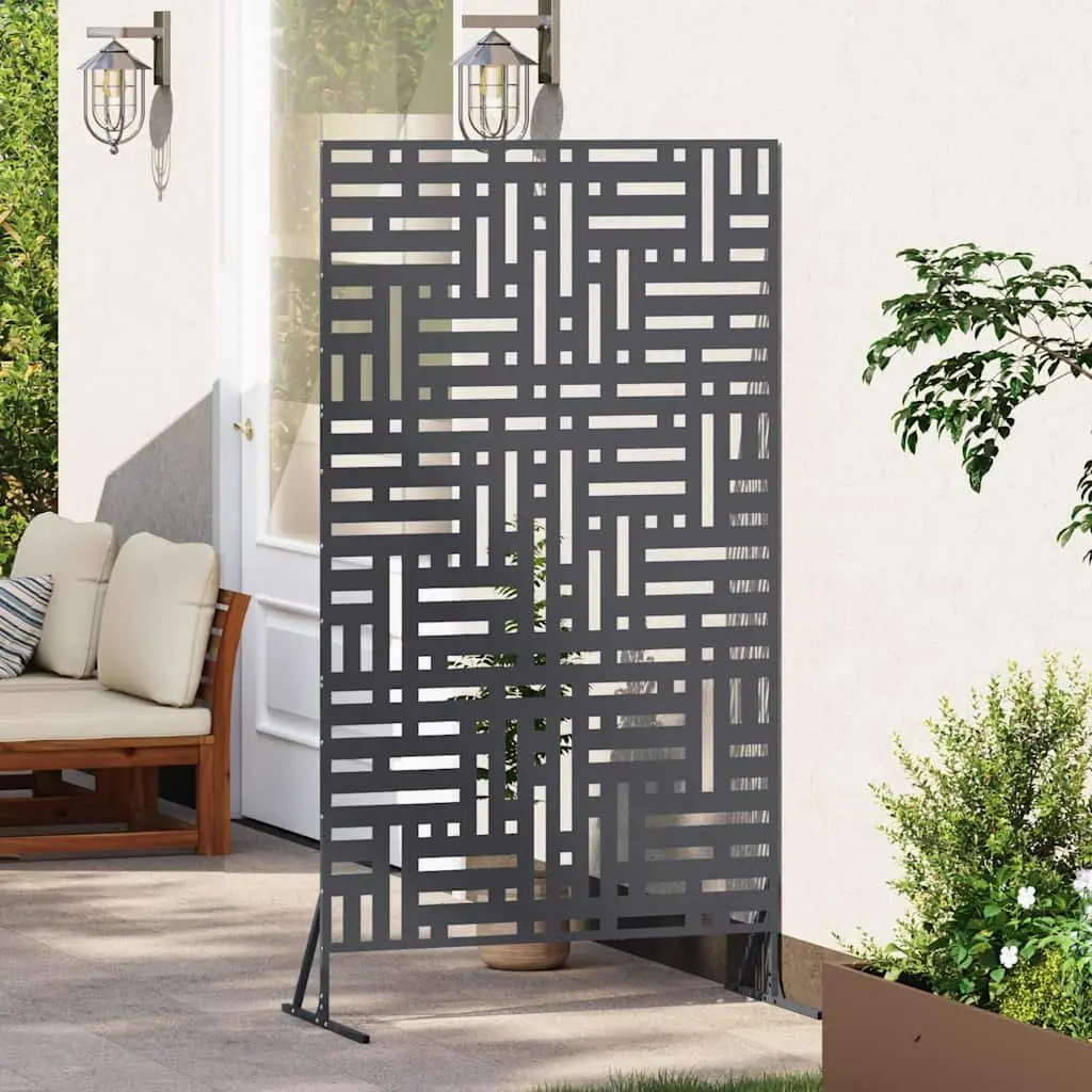 Garden Privacy Screen 100x50x180cm Steel Outdoor Fence Panel Barrier Cut-Out