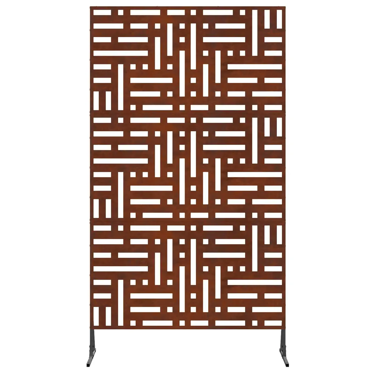Garden Privacy Screen 100x50x180cm Steel Cut-Out Design Outdoor Fence Panel