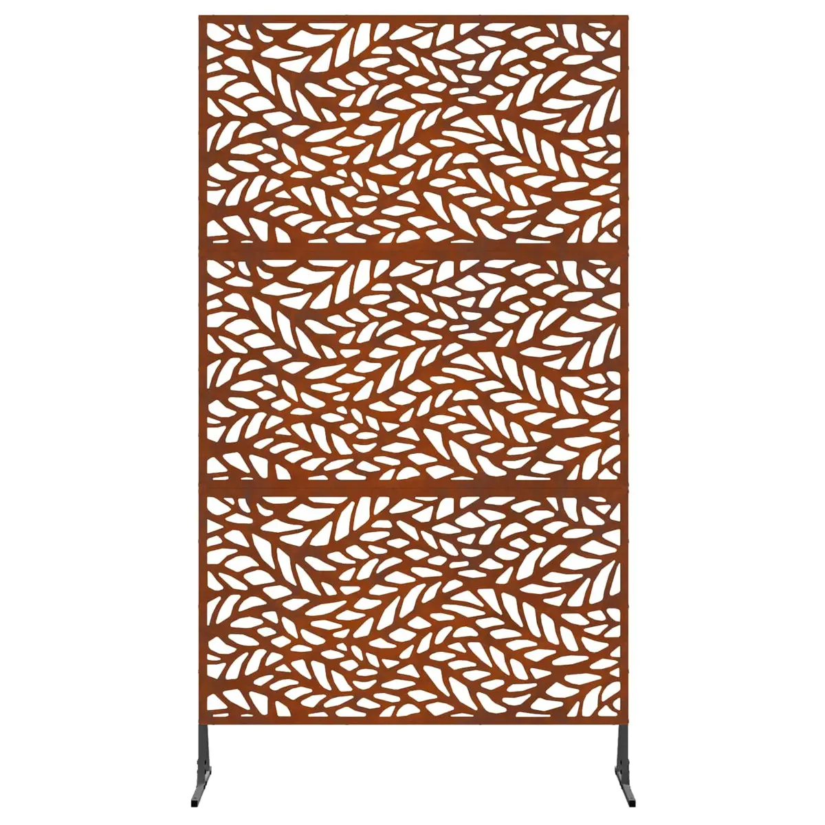 Garden Privacy Screen 100x50x180cm Steel Weathered Rusty Cut-Out Design Outdoor