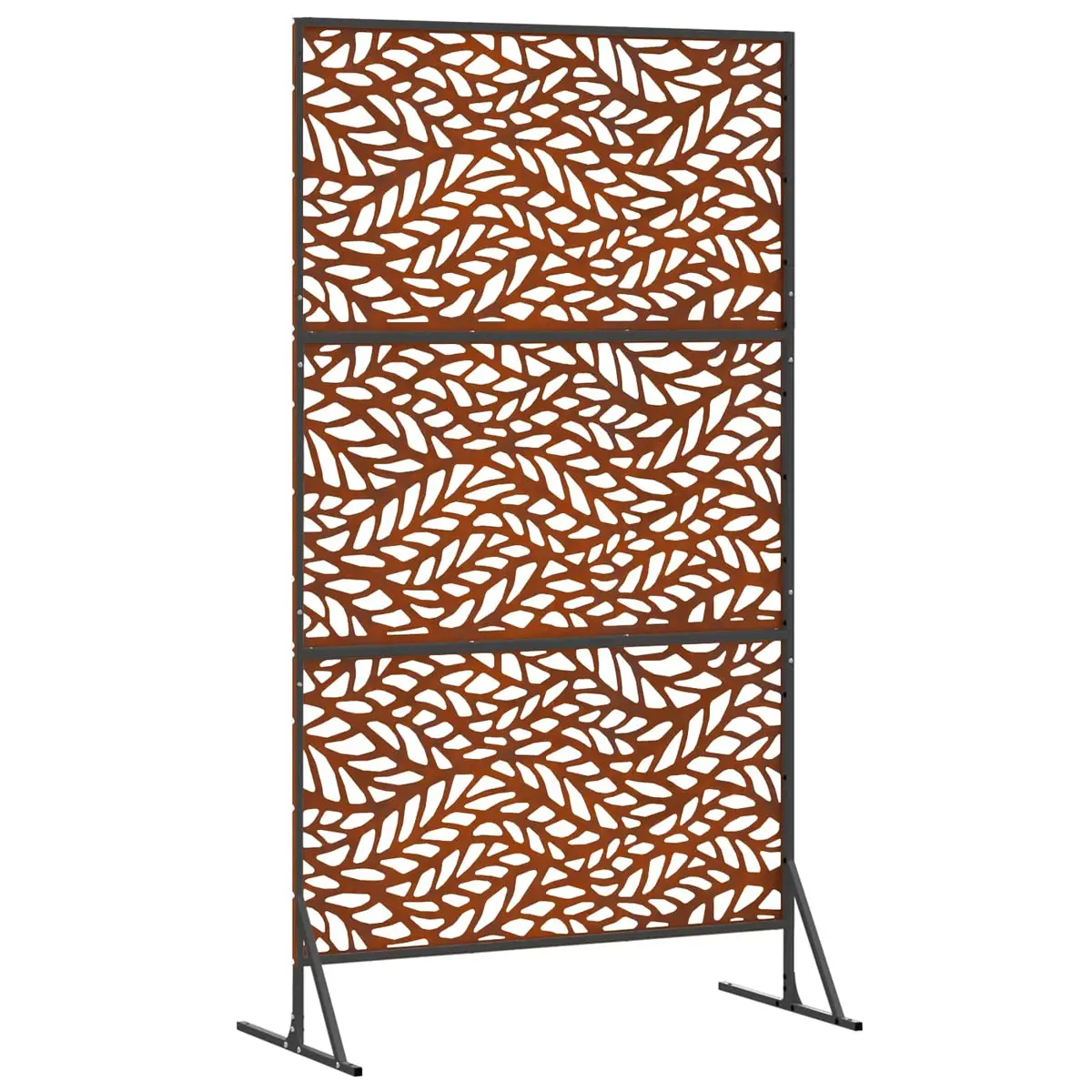 Garden Privacy Screen 100x50x180cm Steel Weathered Rusty Cut-Out Design Outdoor