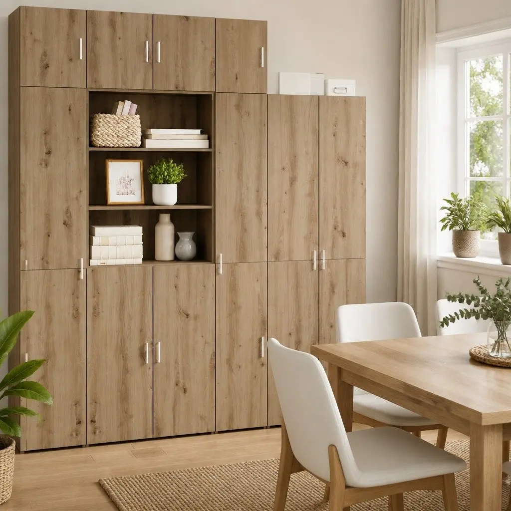 Wall-Mounted Cabinet Brown Modern Storage Furniture 30 x 42.5 x 39.5 cm
