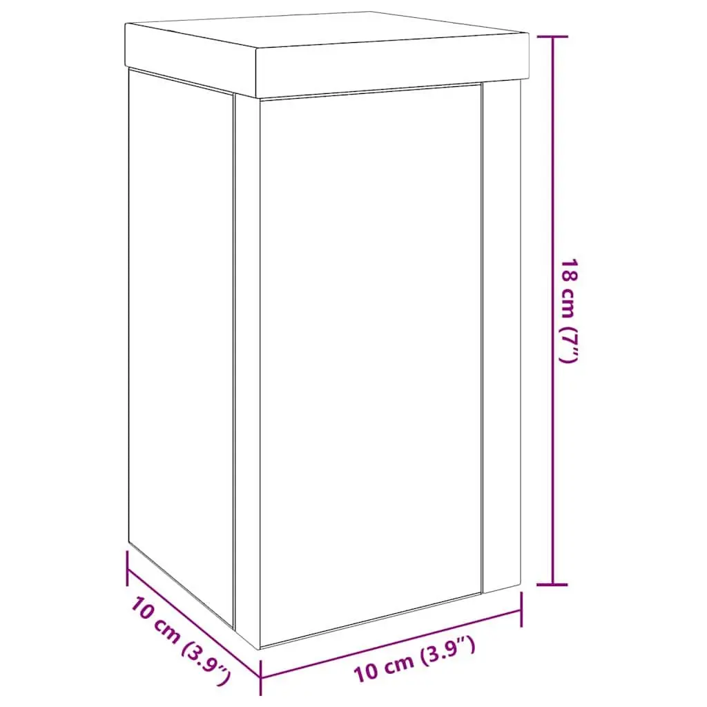 Plant Stand Black Modern Engineered Wood Indoor Outdoor Garden Display 2 Piece