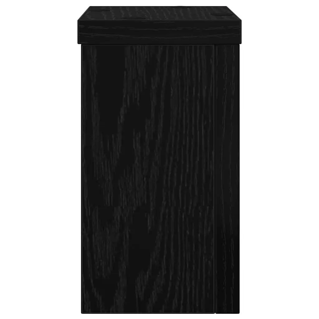 Plant Stand Black Modern Engineered Wood Indoor Outdoor Garden Display 2 Piece