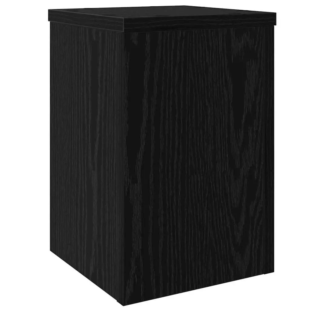 Plant Stand Black Engineered Wood Indoor Outdoor 20x20x30cm 2 Piece