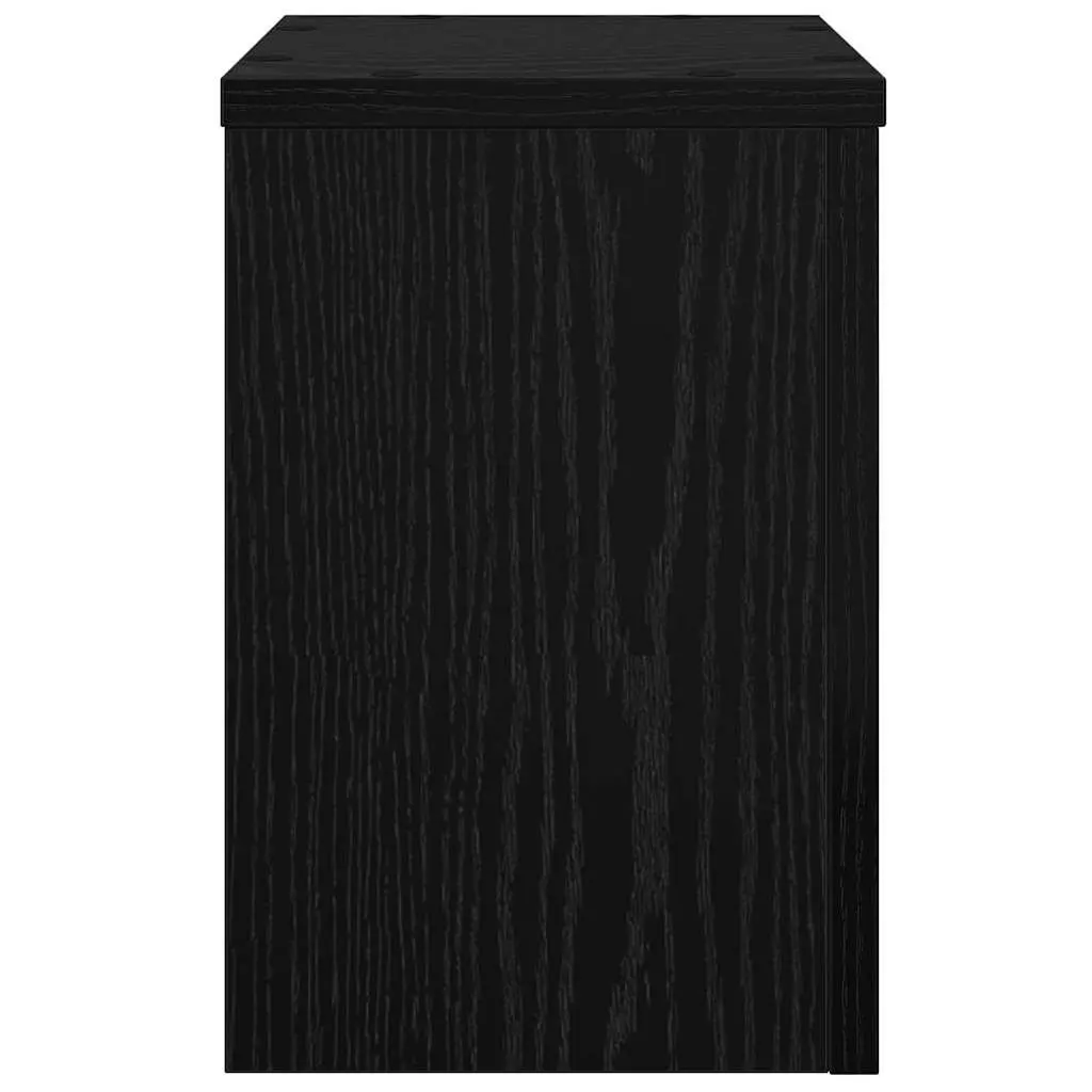 Plant Stand Black Engineered Wood Indoor Outdoor 20x20x30cm 2 Piece