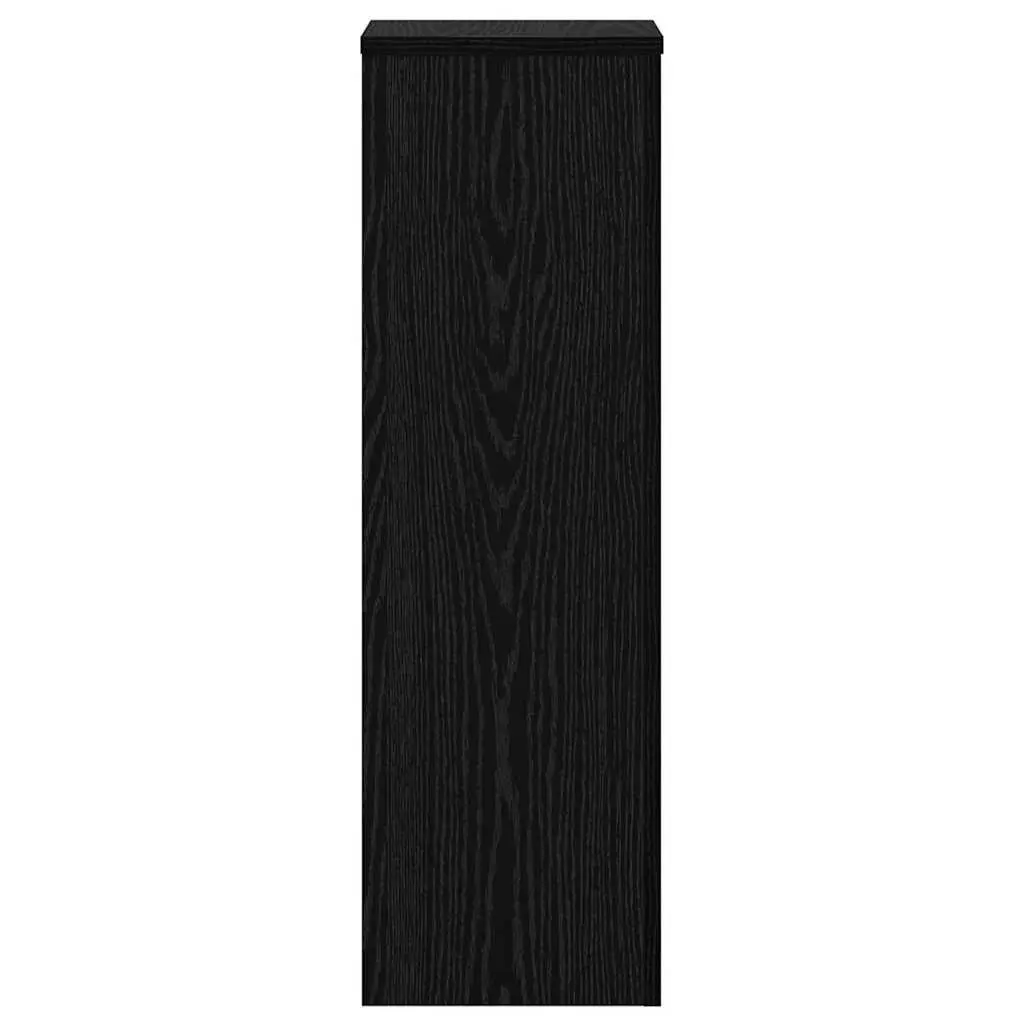 Plant Stand Set 2 pcs Black Oak 25 x 25 x 80 cm Indoor Outdoor Garden Display