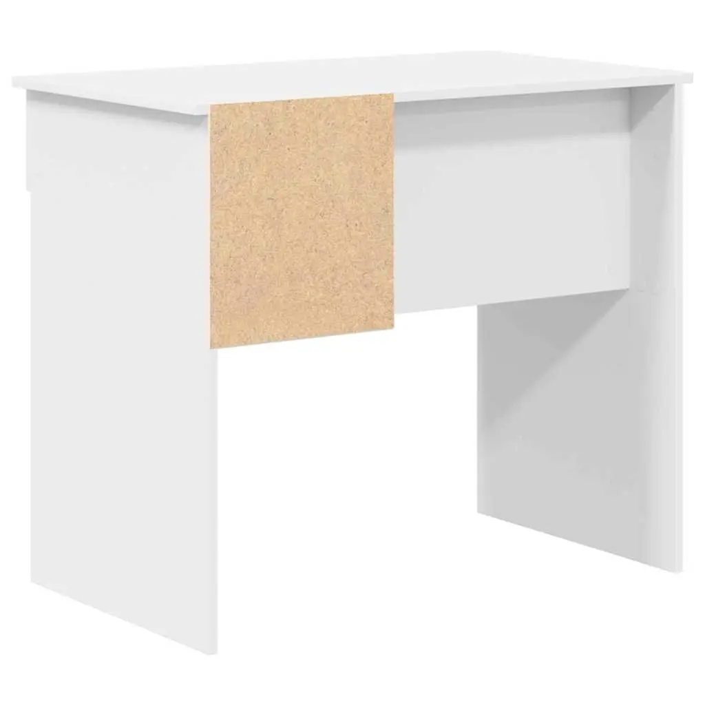 Writing Desk White Engineered Wood Spacious Surface with Drawer 90 x 49 x 75 cm