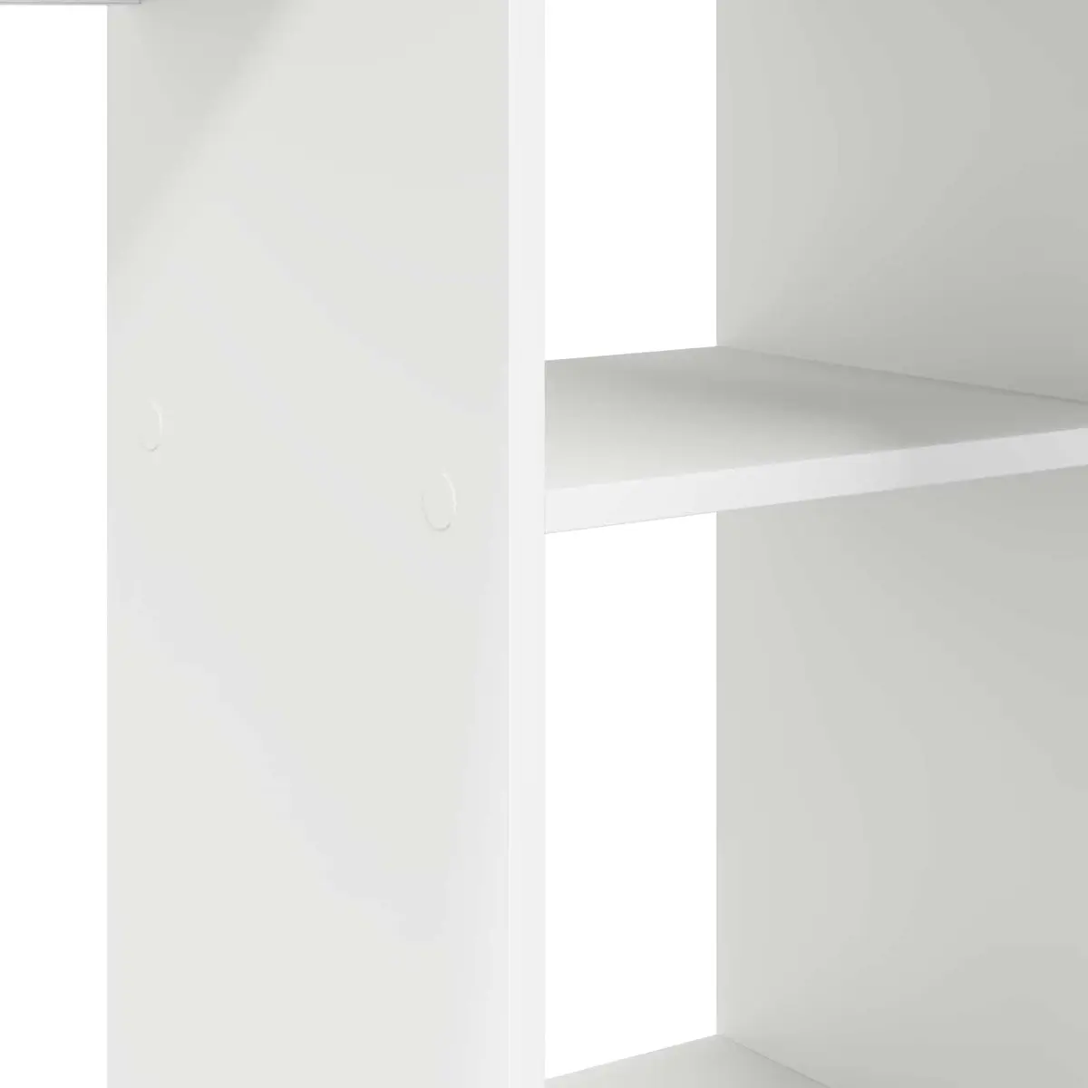 White Corner Desk with Shelves Home Office Study Computer Workspace 142x102x73cm
