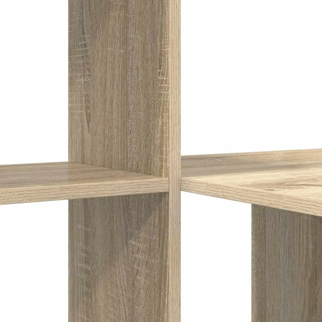 Engineered Wood Desk with Storage Shelves Brown Sonoma Oak 1315 x 500 x 1065 mm