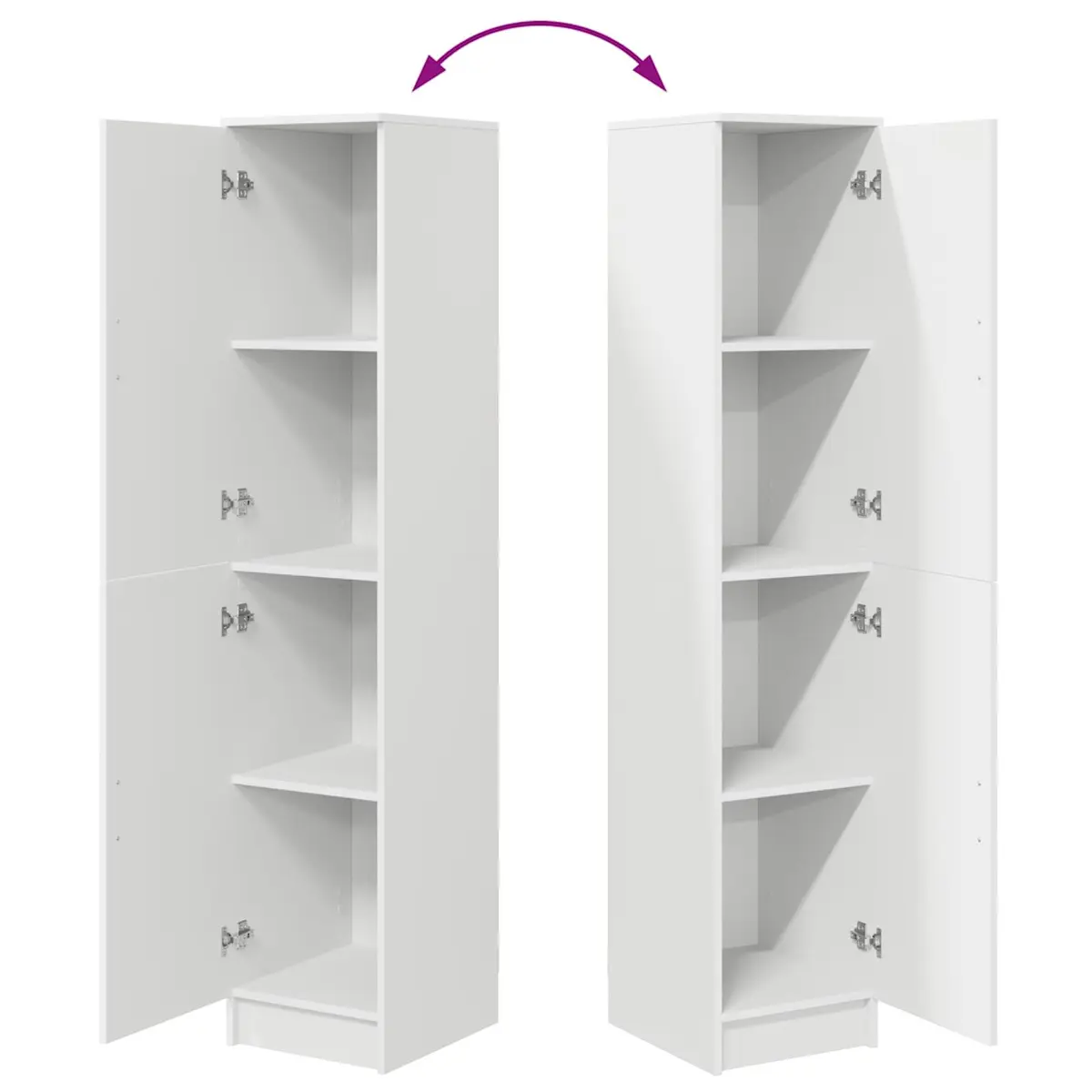 White Highboard Storage Cabinet Modern Bedroom Living Room Buffet Sideboard