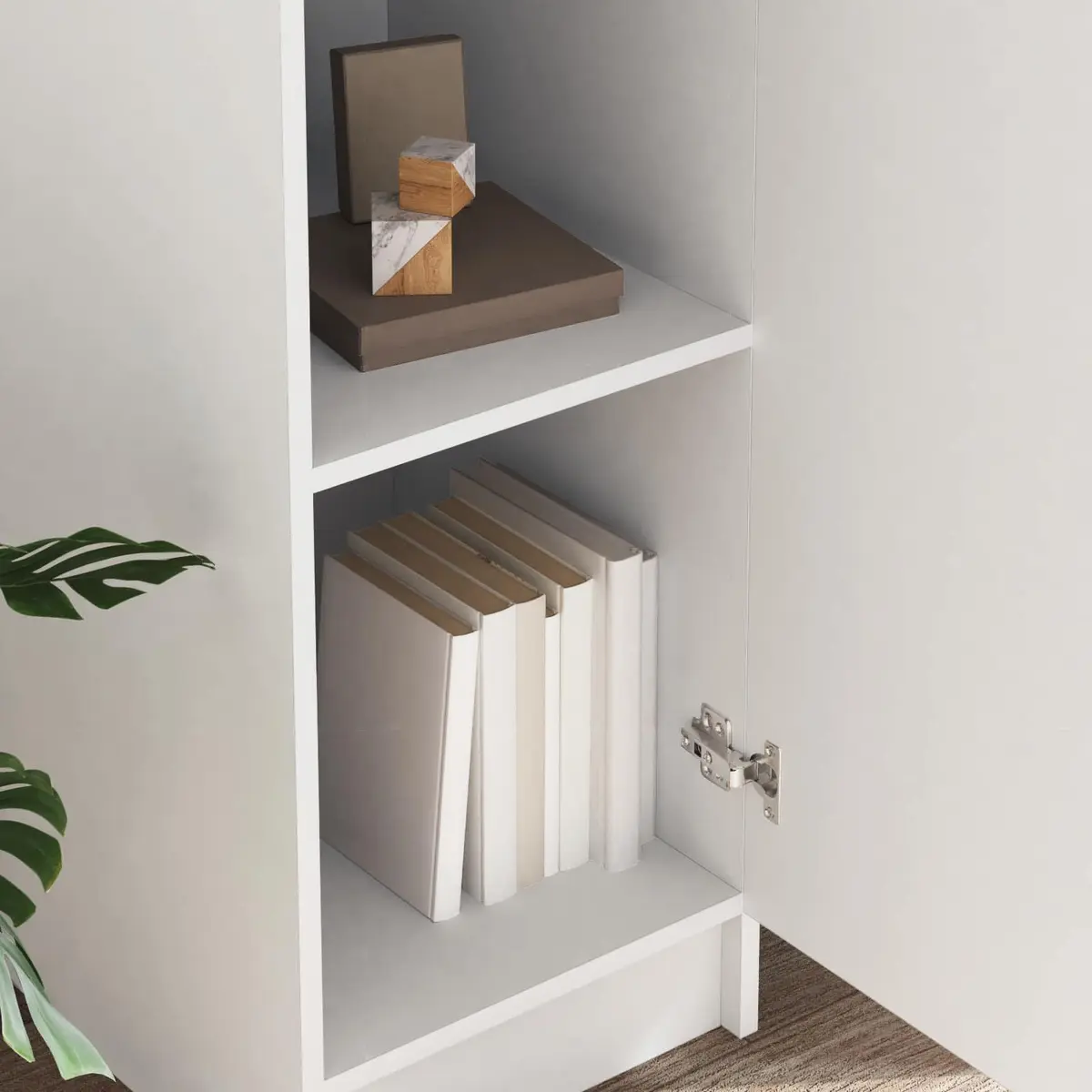 White Highboard Storage Cabinet Modern Bedroom Living Room Buffet Sideboard