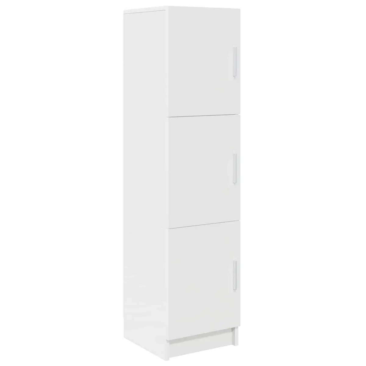 White Highboard Storage Cabinet Engineered Wood 31.5 x 32 x 122.5 cm