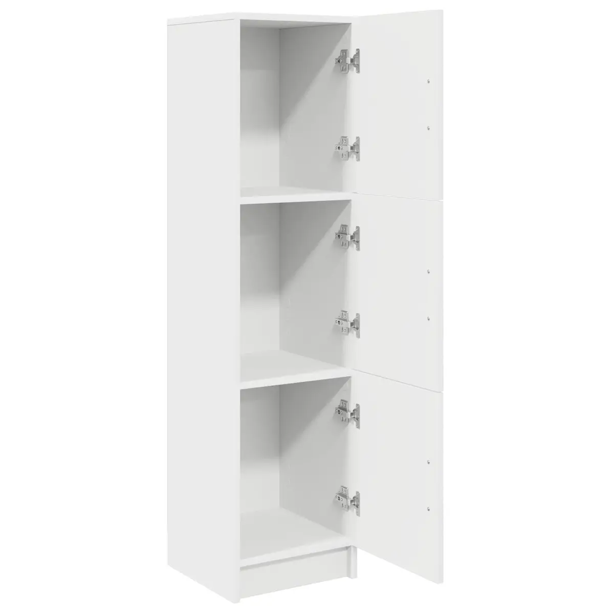 White Highboard Storage Cabinet Engineered Wood 31.5 x 32 x 122.5 cm