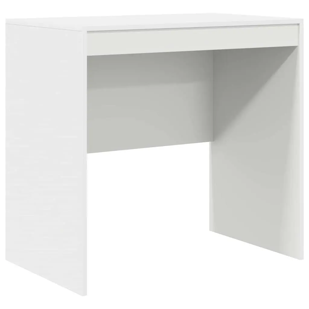 White Writing Desk Compact Modern Engineered Wood 80 x 50 x 76 cm