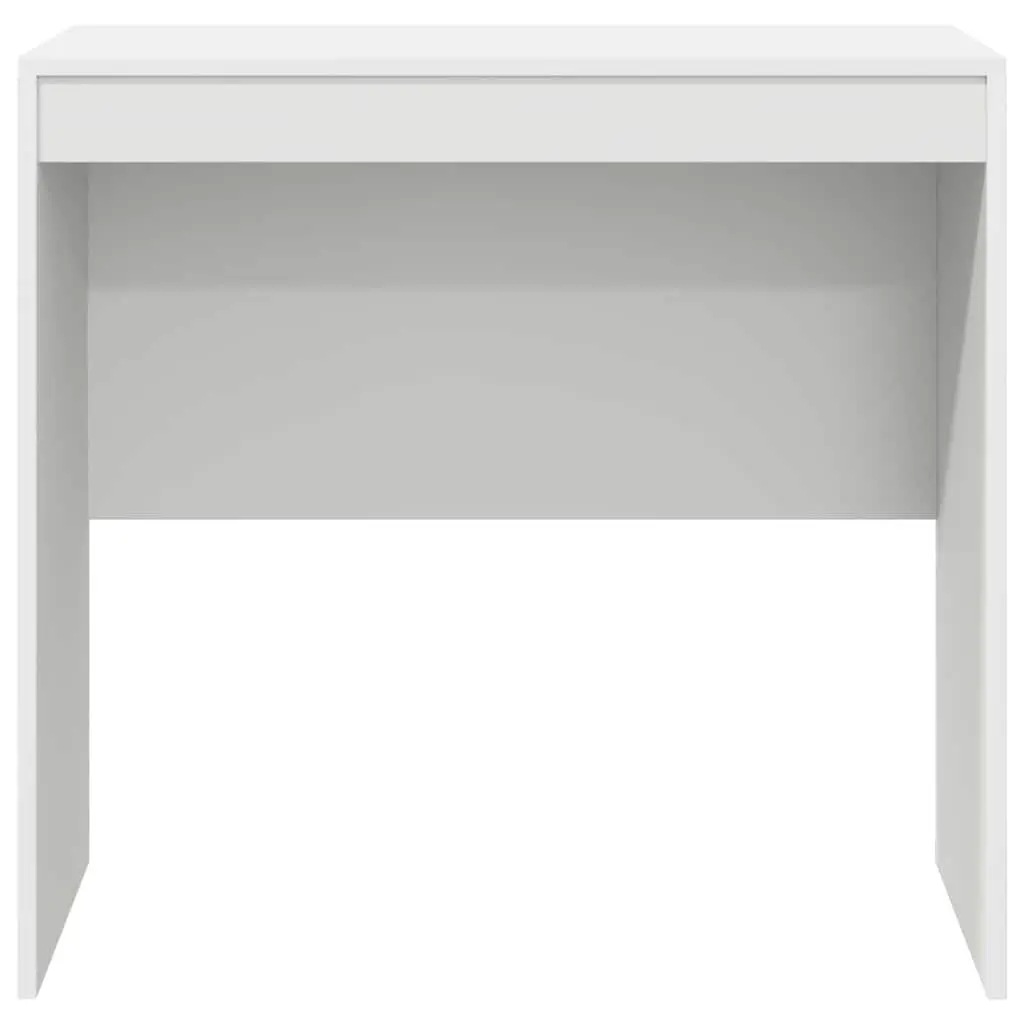White Writing Desk Compact Modern Engineered Wood 80 x 50 x 76 cm