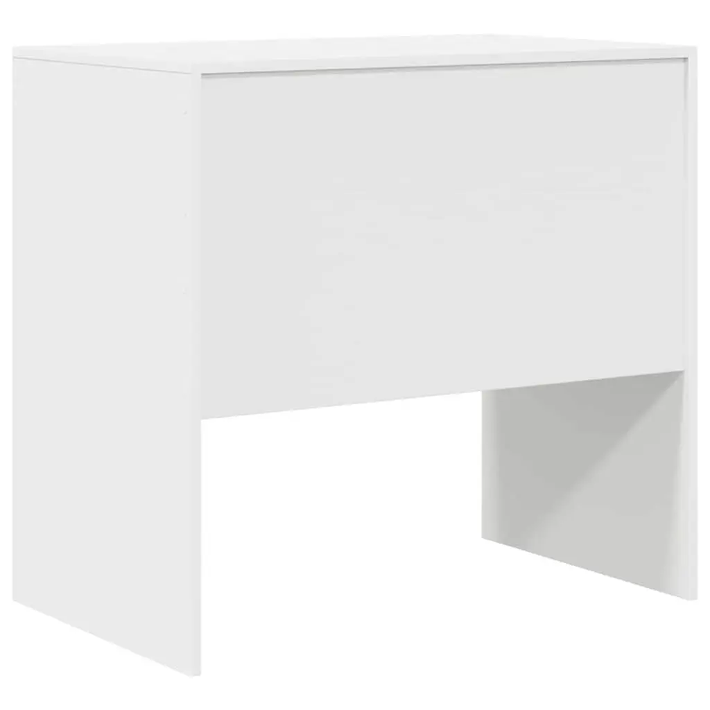 White Writing Desk Compact Modern Engineered Wood 80 x 50 x 76 cm