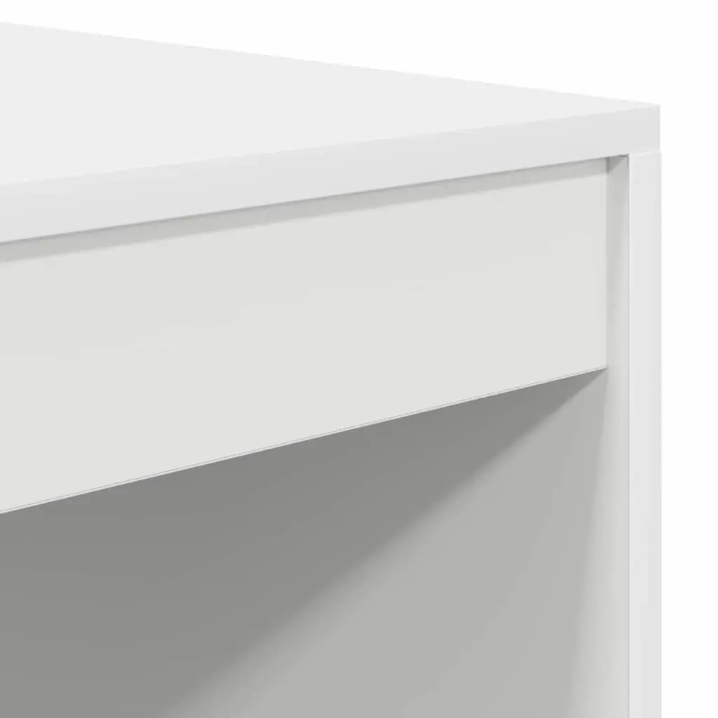 White Writing Desk Compact Modern Engineered Wood 80 x 50 x 76 cm