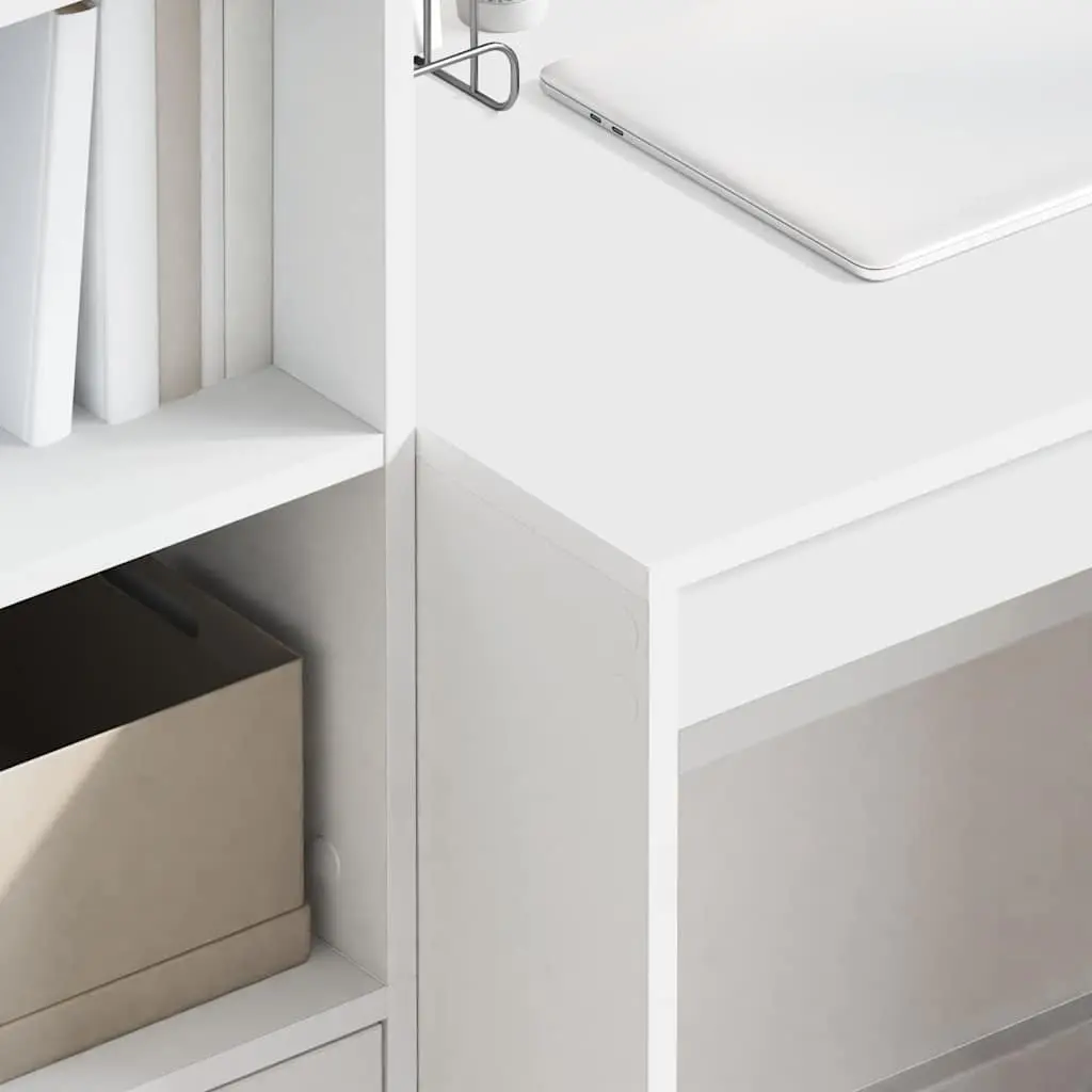 Writing Desk Compact White Engineered Wood 90 x 50 x 76 cm