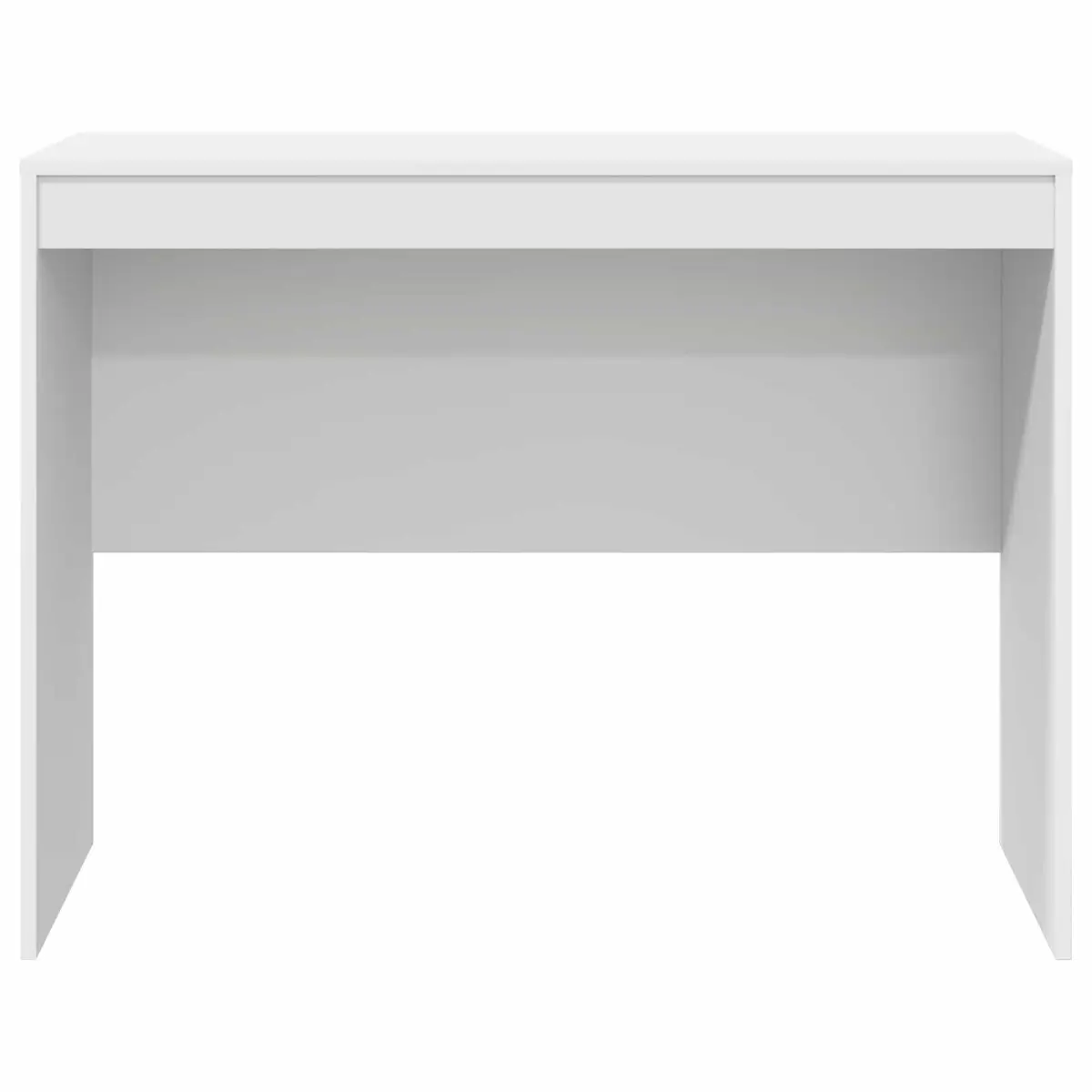 White Writing Desk Compact Modern Minimalist 100 x 50 x 76 cm
