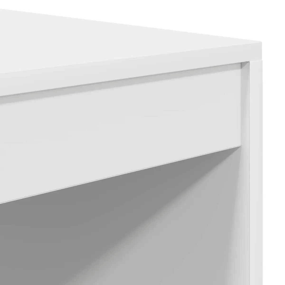 White Writing Desk Compact Modern Minimalist 100 x 50 x 76 cm