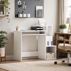 Your New White Desk with Drawer and Storage Solutions