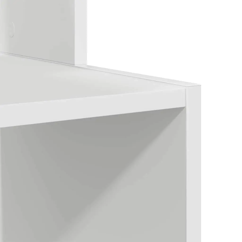 White Computer Desk with Drawer Rectangular Engineered Wood