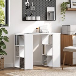 Your Perfect Workspace: White Writing Desk with Shelves