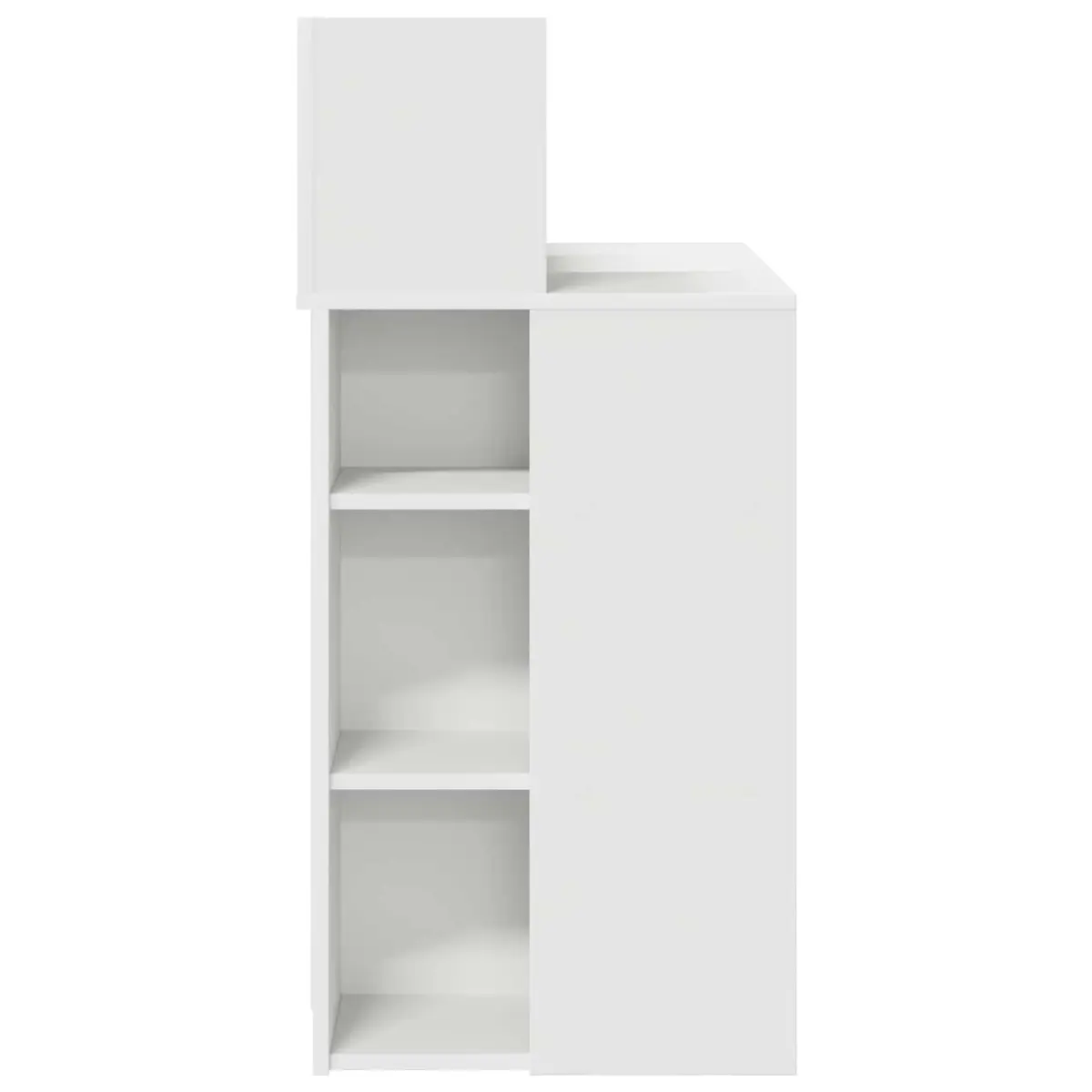 White Desk with Shelf 90 x 48 x 101.5 cm Office Writing Table Storage