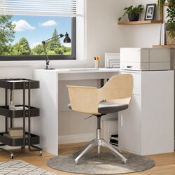 Your Perfect White Office Desk with Shelves 102x50x75cm