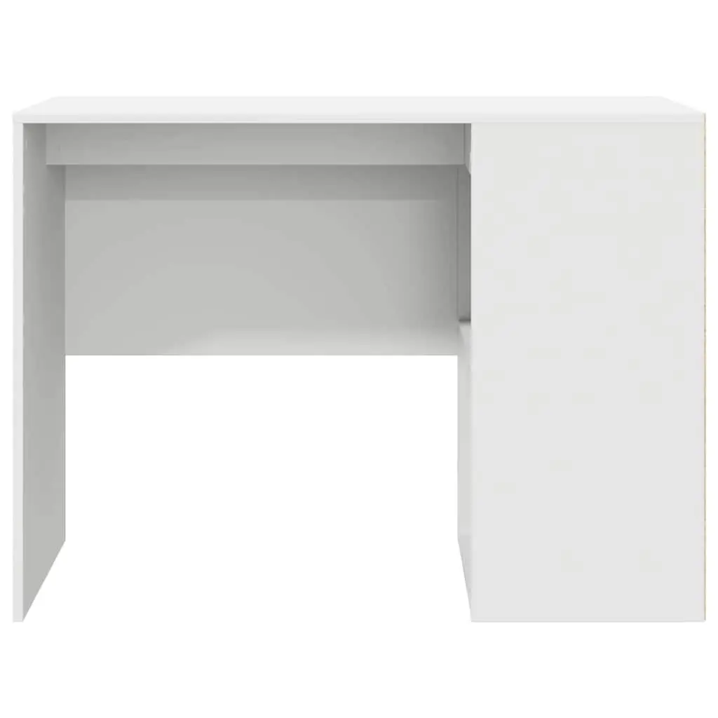White Office Desk with Shelves 102x50x75cm