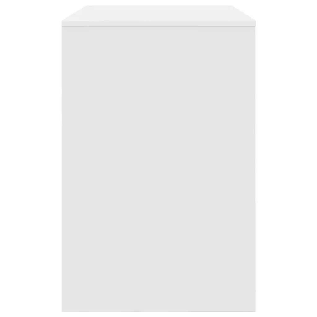 White Office Desk with Shelves 102x50x75cm