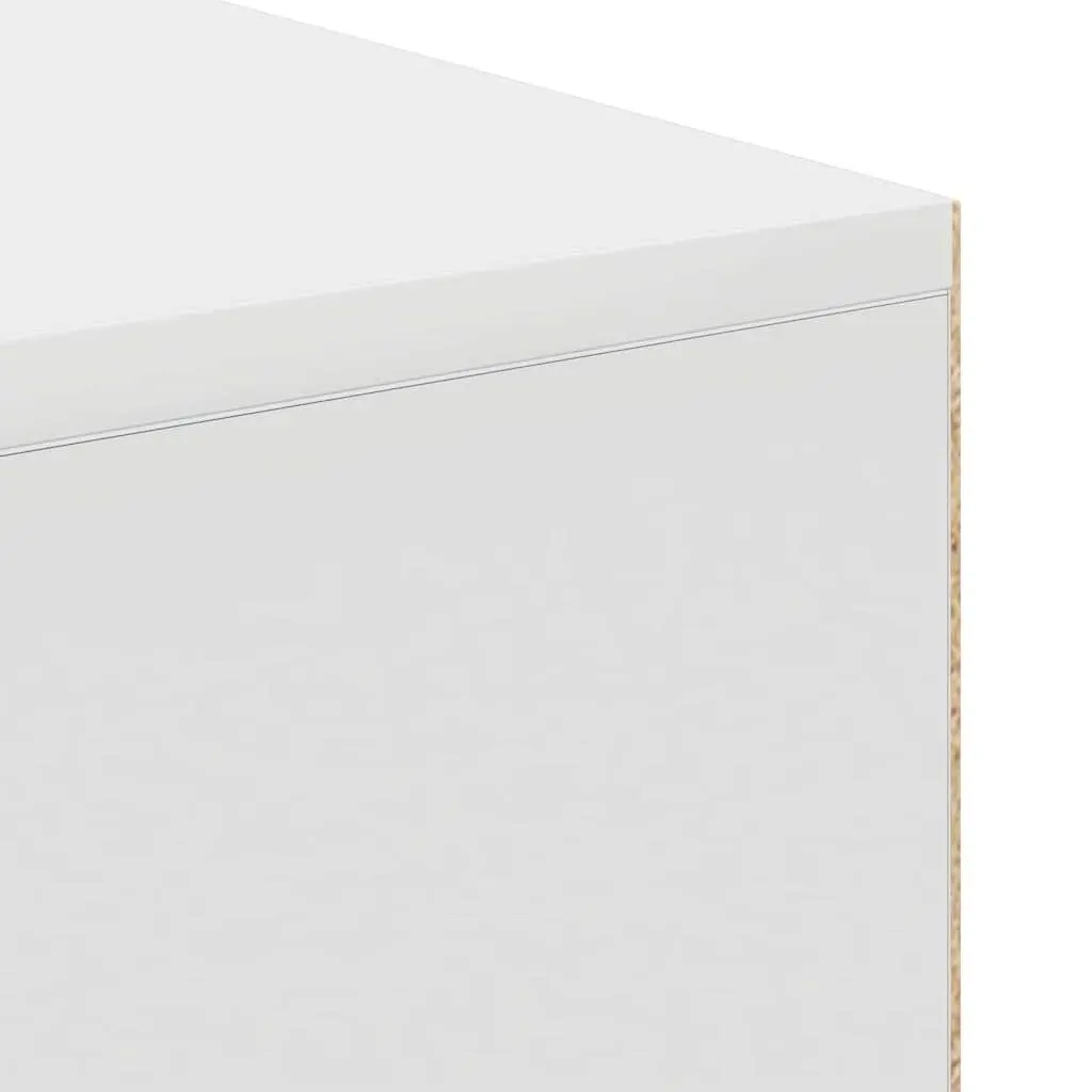 White Office Desk with Shelves 102x50x75cm