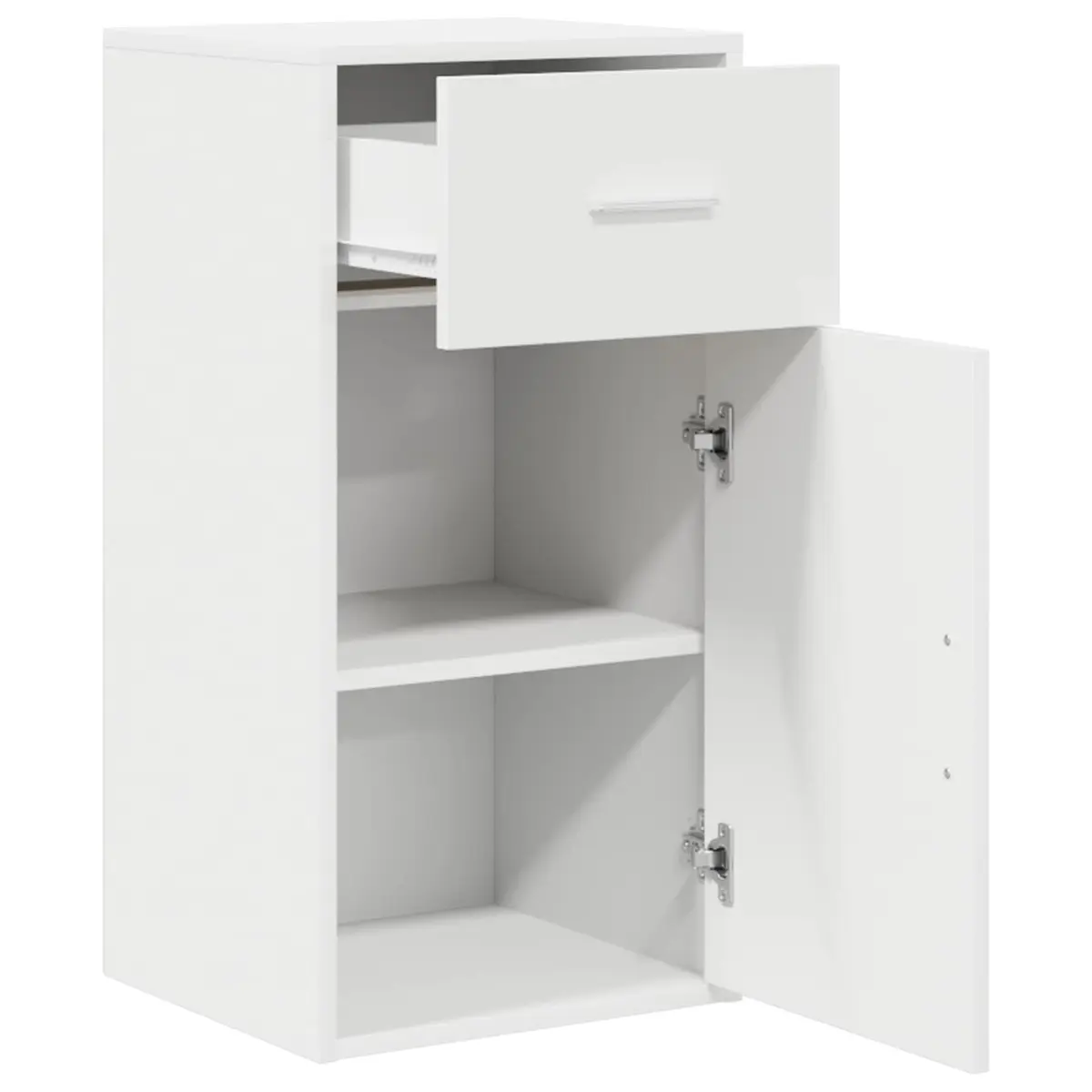 White Sideboard Modern Storage Cabinet 38 x 34 x 75 cm