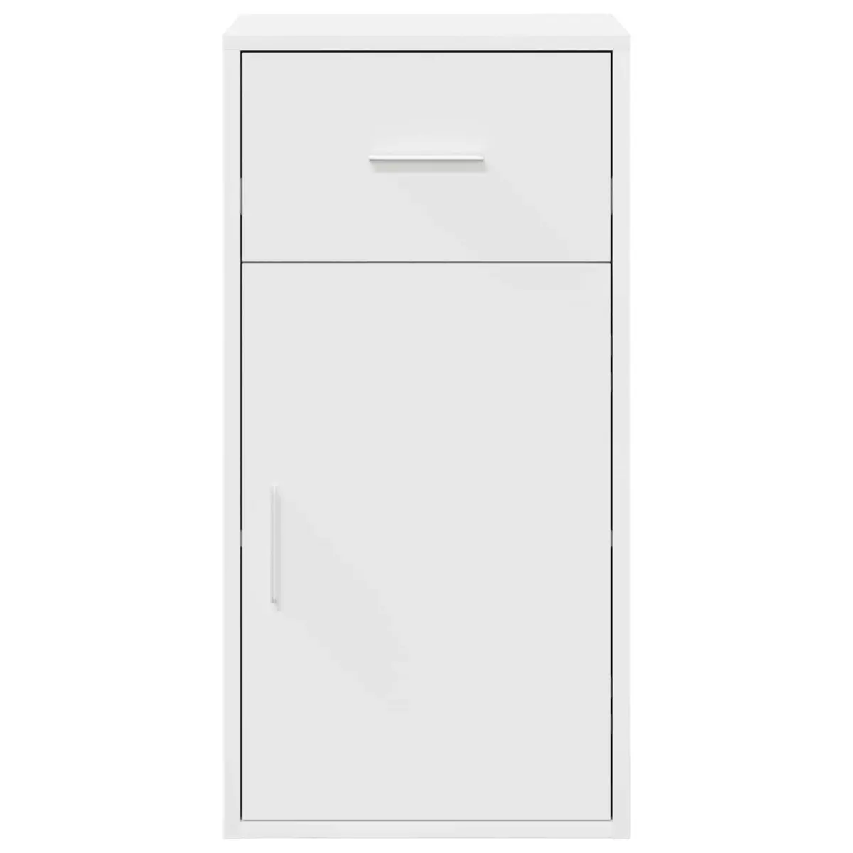 White Sideboard Modern Storage Cabinet 38 x 34 x 75 cm