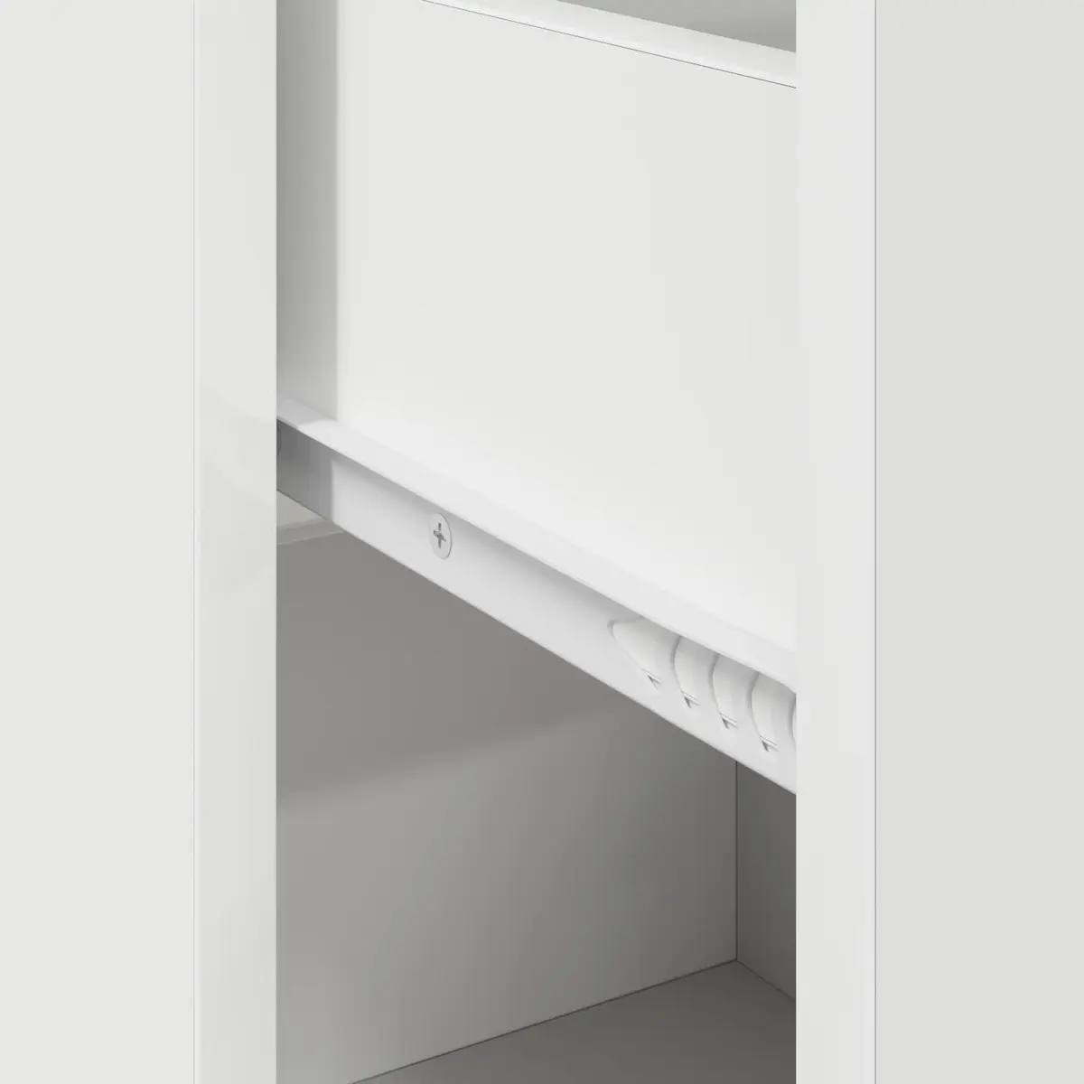 White Sideboard Modern Storage Cabinet 38 x 34 x 75 cm