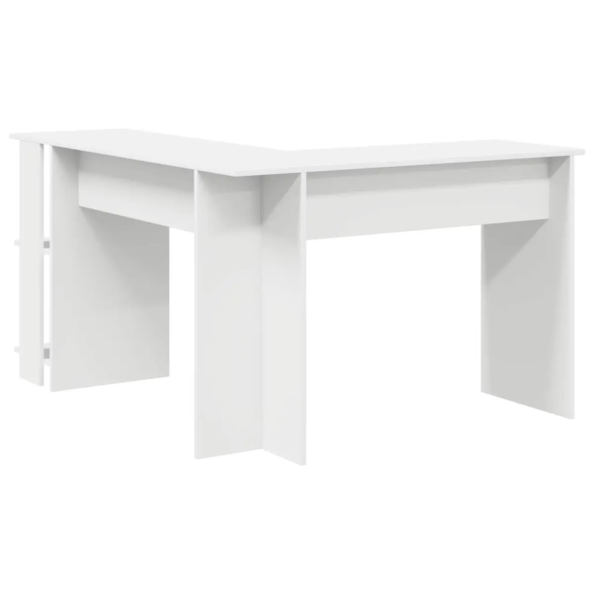 Corner Desk White Engineered Wood 140 x 113.5 x 75 cm