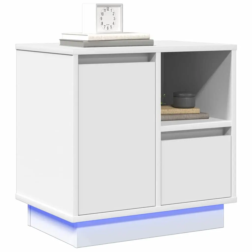 Bedside Cabinet Pair with LED Lights