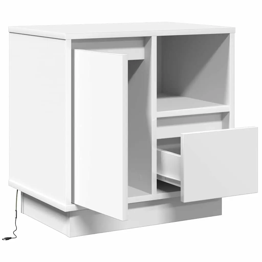 Bedside Cabinet Pair with LED Lights