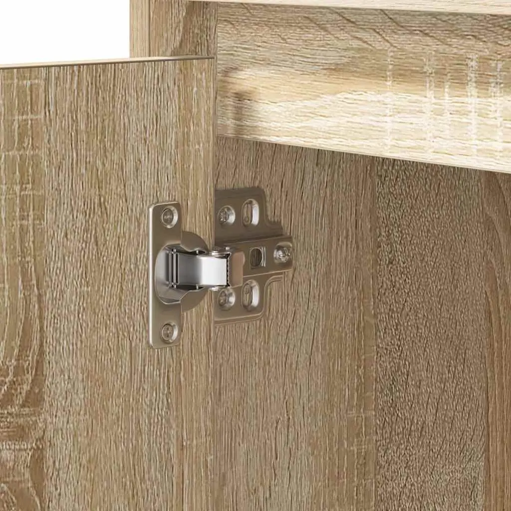 Bedside Cabinet with Drawer Engineered Wood Bedroom Storage 50 x 34.5 x 50 cm