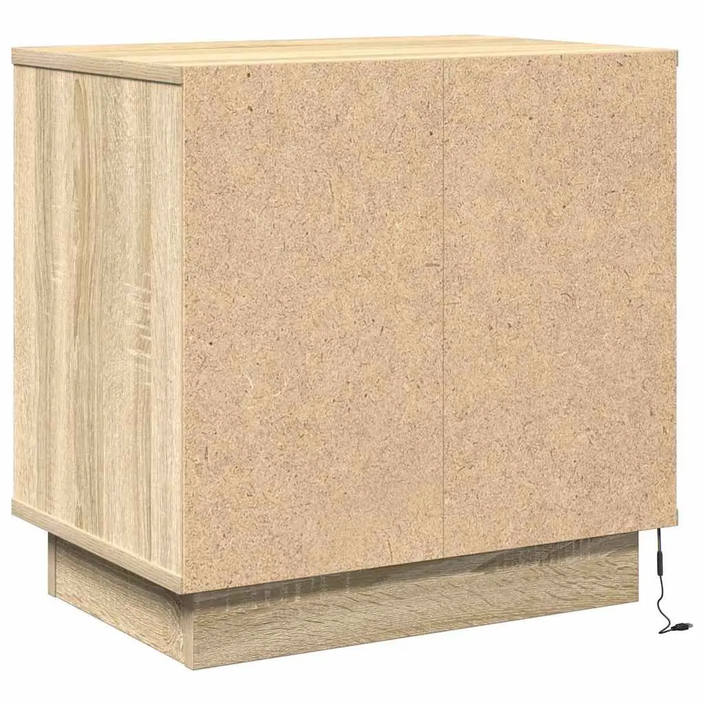 Bedside Cabinet with Drawer Engineered Wood Bedroom Storage 50 x 34.5 x 50 cm