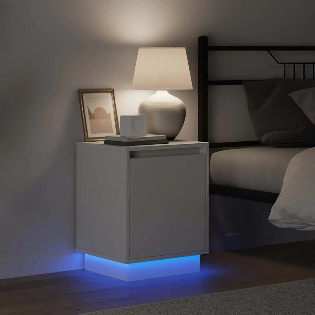 Bedside Cabinet Set with Modern LED Illumination