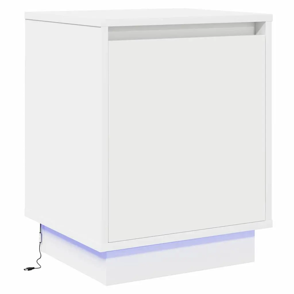 Bedside Cabinet Set with Modern LED Illumination