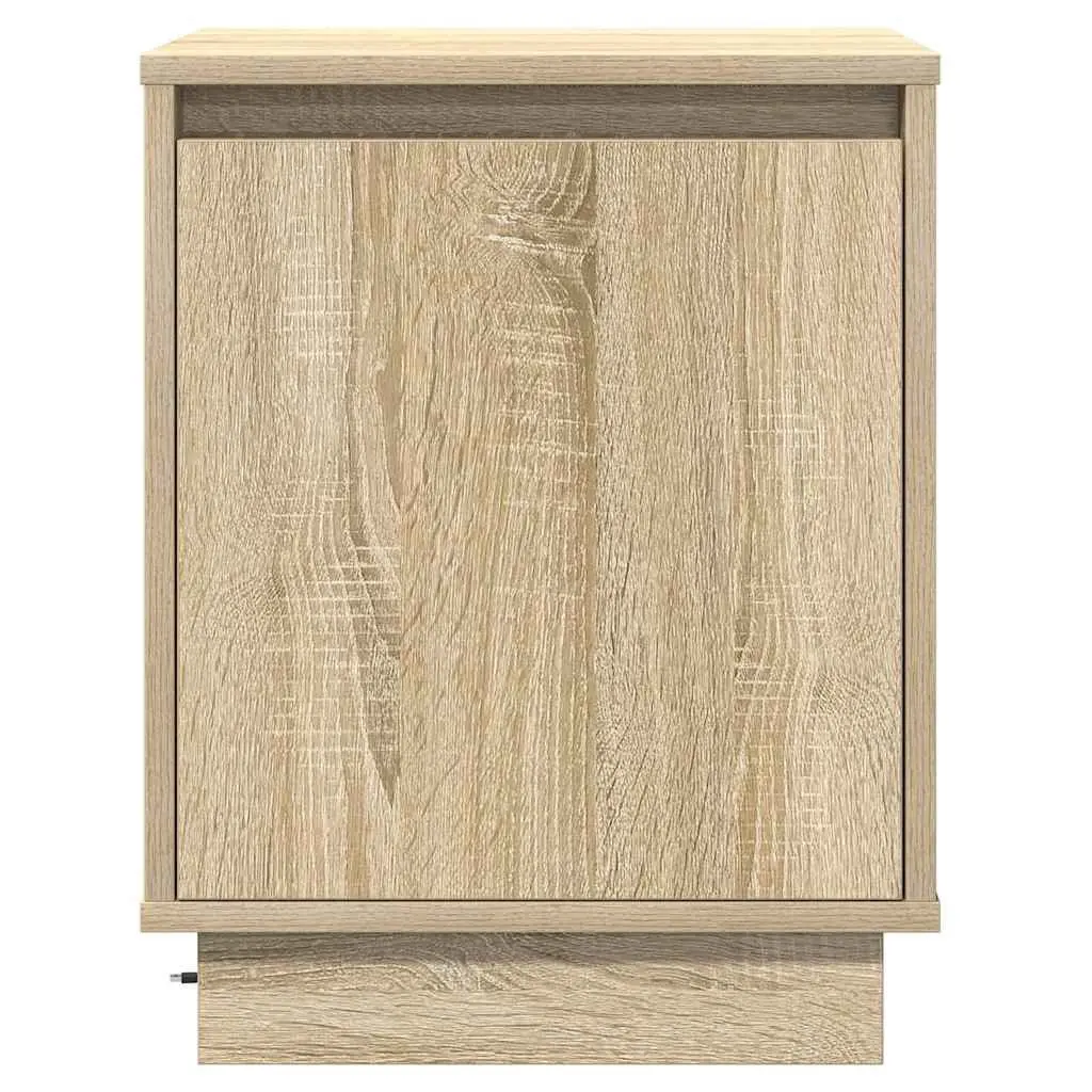Brown Bedside Cabinets with LED Lighting
