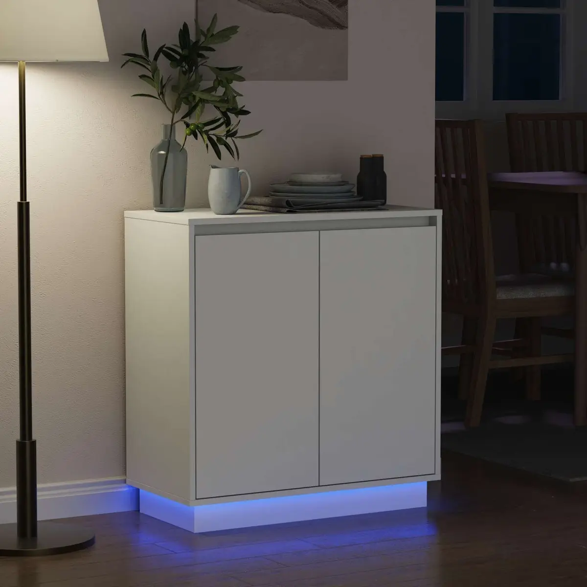 LED Sideboard Storage Cabinet