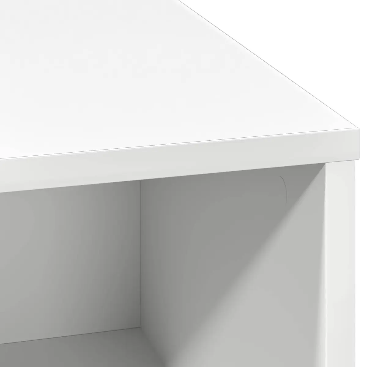 LED Sideboard White Modern Storage Cabinet Engineered Wood Hinged Doors 71 x 34.5 x 75 cm